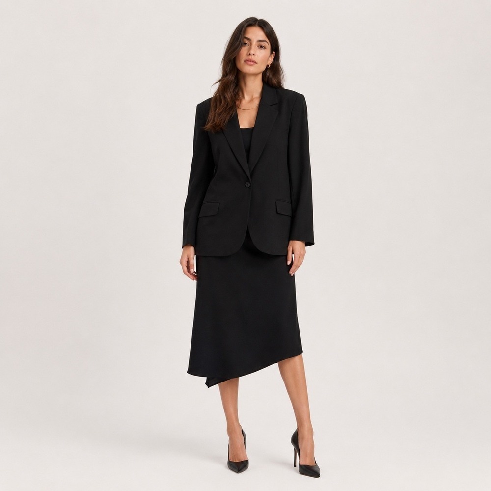SPANX black skirt and blazer matching set
